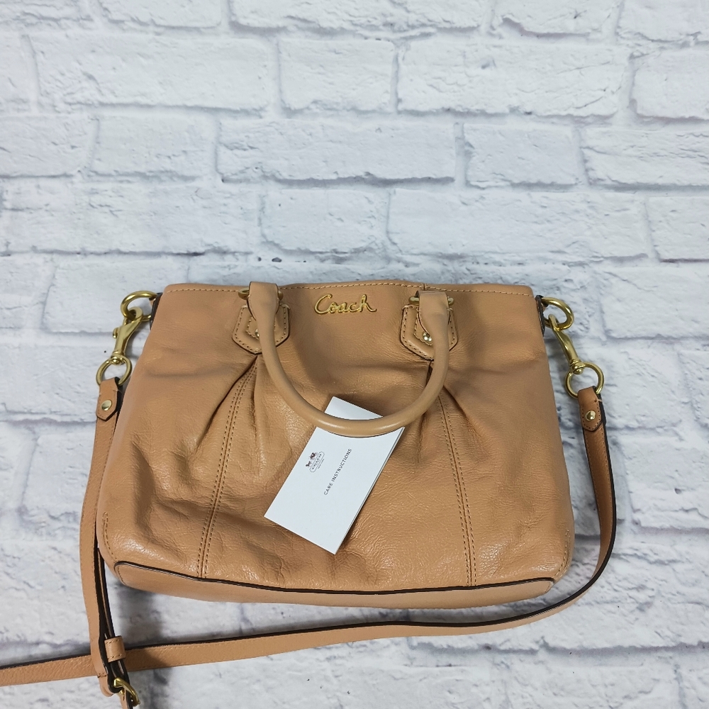 Coach Ashley camel leather mini satchel bag - Picture 11 of 14